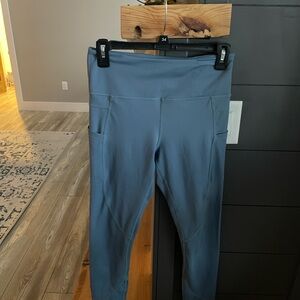 Blue High-Waisted Leggings